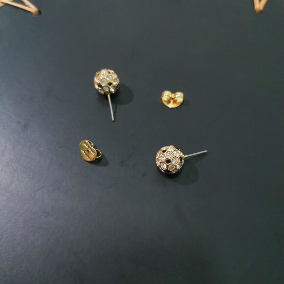 Kate Spade On The Ball Gold Black Multi Stud Earrings 🎉 - Picture 2 of 5